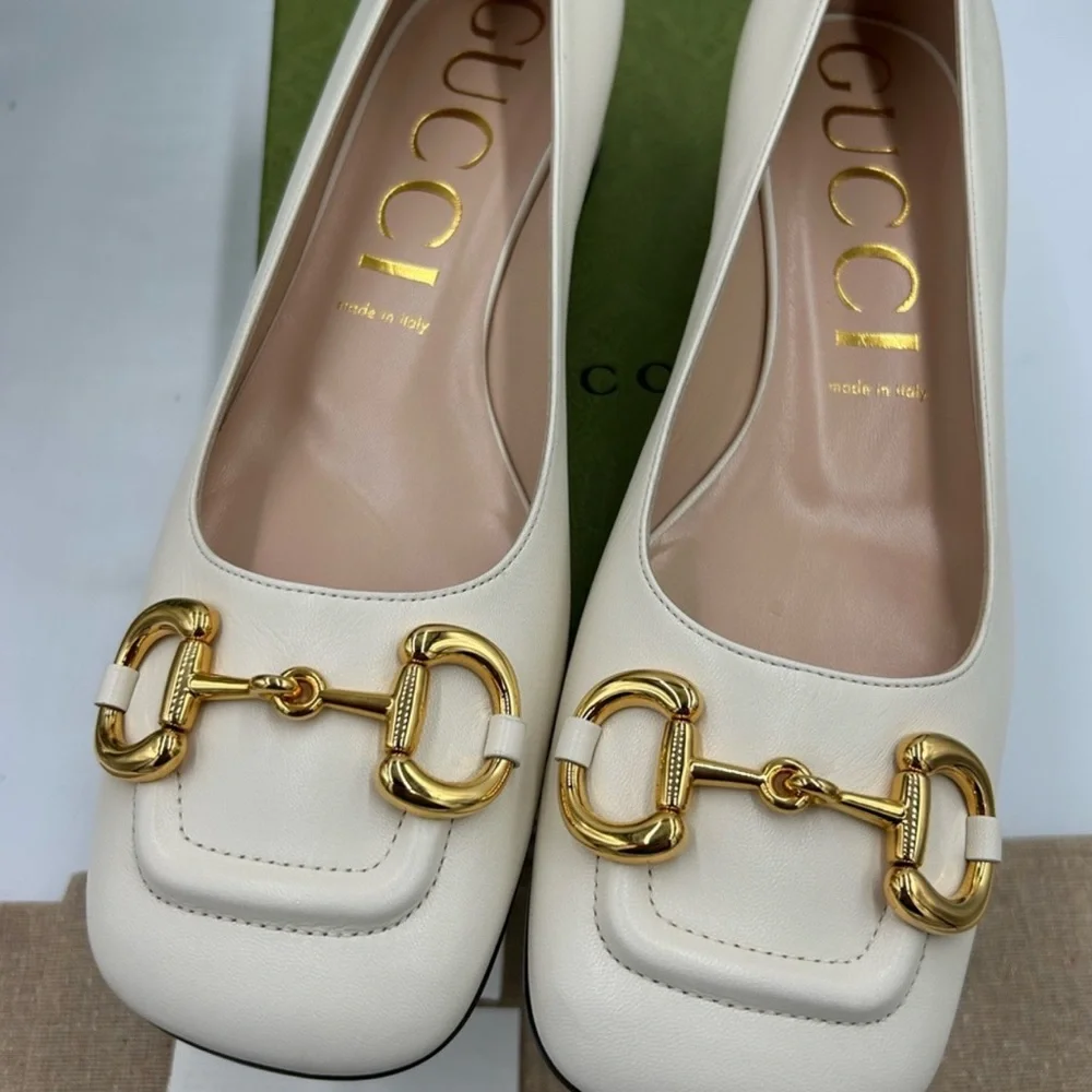 Women’s Gucci horse bit leather ballet flats size 41 made in Italy - Picture 8 of 9